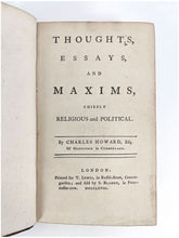Load image into Gallery viewer, Thoughts, essays, and maxims, chiefly religious and political