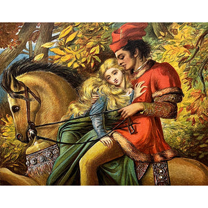E.V.B. [Eleanor Vere Boyle] (illustrator). "The King riding off with the Dumb Maiden" [from Fairy Tales. By Hans Christian Andersen].