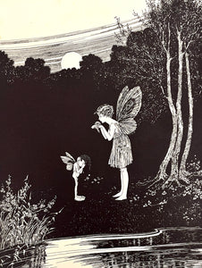 OUTHWAITE, Ida Rentoul (illustrator). "Serena kissed the limp, fluffy body" [An original print from Fairyland].