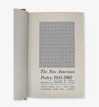 Load image into Gallery viewer, The New American Poetry. 1945-1960