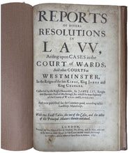 Load image into Gallery viewer, Reports of divers resolutions in law, arising upon cases in the …