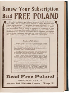 Free Poland. A semi-Monthly. The Truth About Poland and Her