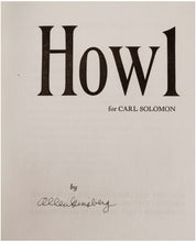 Load image into Gallery viewer, Howl for Carl Solomon