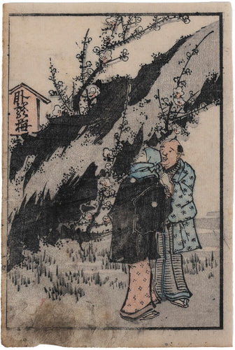 Couple Viewing a Plum Blossom