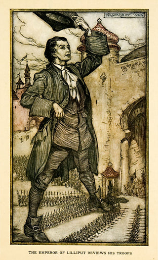 Arthur Rackham The Emperor of Lilliput reviews his troops