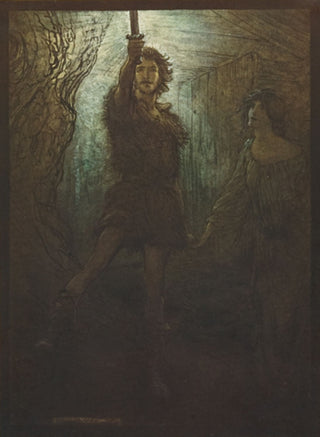 Arthur Rackham 'Nothung . . . Come forth from thy scabbard to me'