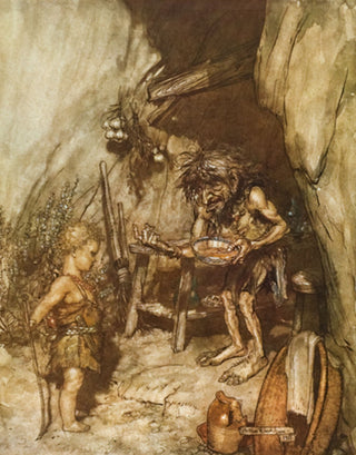 Arthur Rackham Mime and the infant Siegfried