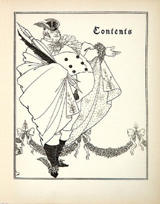 Aubrey Beardsley (1872-1898). Contents page from 'The Savoy: An illustrated Quartely', 1895