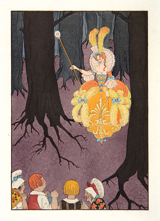 BARBIER, Georges. Costume Plate, forest scene.