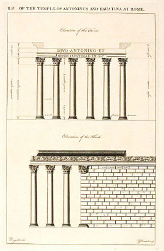 Antoine Desgodetz The Temple of Antoninus and Faustina at Rome, plate II