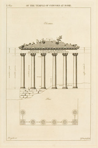Antoine Desgodetz The Temple of Concorde at Rome, plate I
