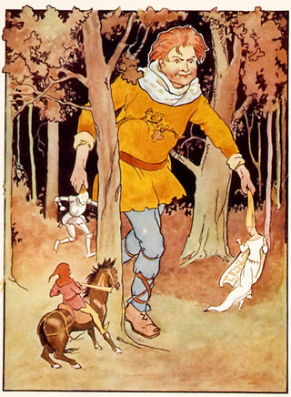 Margaret W. Tarrant Making his way through the trees, Jack saw a great giant.