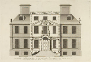 Hulsbergh after Colen Campbell (1676-1729). The elevation of Sr. Walter Yonge Bart His house in Devonshire [Escot House], (2 plates: elevation and plan). [[bmid:2051340]]