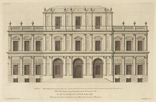Hulsbergh after Colen Campbell (1676-1729). A new design. . .in the Theatrical Stile. . .to Tobias Jenkins, (2 plates: elevation and plan). [[bmid:2051357]]