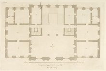 Load image into Gallery viewer, Hulsbergh after Colen Campbell (1676-1729). A new design. . .in the Theatrical Stile. . .to Tobias Jenkins, (2 plates: elevation and plan). [[bmid:2051357a]]
