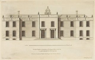 Hulsbergh after Colen Campbell (1676-1729). The East prospect to the Gardens of Beddington Place in Surrey, (2 plates: elevation and plan). [[bmid:2051358]]