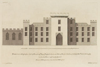 Hulsbergh after Colen Campbell (1676-1729). Hampton-Court in Heriforshire. [[bmid:2051366]]