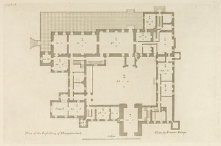 Hulsbergh after Colen Campbell (1676-1729). Hampton-Court in Heriforshire. [[bmid:2051366a]]