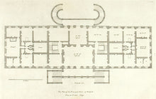 Load image into Gallery viewer, Hulsbergh after Colen Campbell (1676-1729). The West Front of Wanstead in Essex the Seat of Sir Richard Child Bart. [2nd design]. [[bmid:2051514a]]