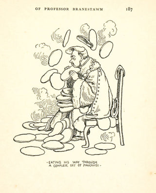 W. Heath Robinson (1872-1944). - Eating His Way Through A Complete Set Of Pancakes -