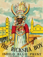 Load image into Gallery viewer, Anonymous. The Ricksha Boy Indigo Blue Print.