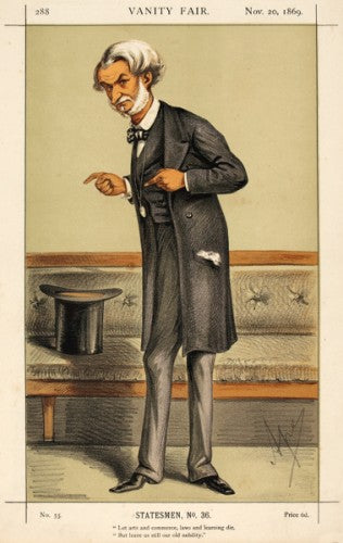 "Ape" (Carlo Pellegrini). Rt Hon Lord J.R. Manners MP. "Let Arts and Commerce, Laws and Learning Die, But Leave us our Old Nobility". Statesmen, No.36. [[bmid:2054894]]