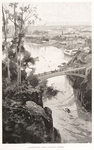 SCHELL, Fred B. Launceston, from Cataract Bridge.