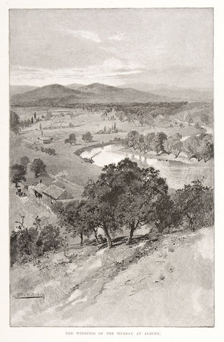 SCHELL, Fred B. The windings of the Murray at Albury.