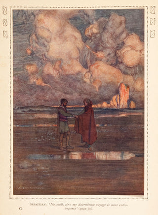 ROBINSON. W. Heath. Sebastian: 'No, sooth, sir: my determinate voyage is mere extravagancy.'