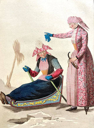 [COSTUME BOOK] E. MAASKAMP (author). Afbeeldingen van de Kleeding, Zeden en Gewoonten in Holland, met den aanvang der negentiende eeu: Tableaux Des Habillements, des Moeurs et des Costumes en Hollande au Commencement du Dix-Neuvième Siècle.