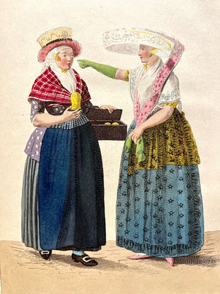 [COSTUME BOOK] E. MAASKAMP (author). Afbeeldingen van de Kleeding, Zeden en Gewoonten in Holland, met den aanvang der negentiende eeu: Tableaux Des Habillements, des Moeurs et des Costumes en Hollande au Commencement du Dix-Neuvième Siècle.