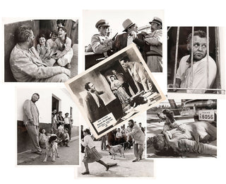 GREENE, Graham. Across the Bridge. Collection of 47 stills from the 1957 British film noir.
