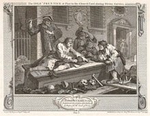 Load image into Gallery viewer, HOGARTH, William. The Idle 'Prentice at Play in the Church Yard. Plate 3.