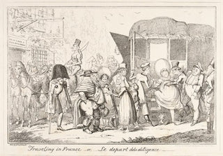 CRUIKSHANK, George. Traveling in France_or,_ Le depart dela diligence.