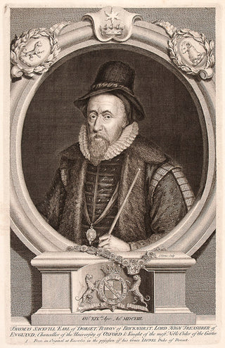 VERTUE, George. Thomas Sackville, Earl of Dorset, Baron of Buckhurst, Lord High Treasurer of England.