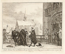 Load image into Gallery viewer, FOKKE, Simon. (1712-1784) Lands Advokaat, Joan van Oldenbarneveld, op't Hofschavot in den Haage, gereed, om onthalst te worden, in't jaar 1619.