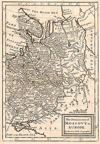 MOLL, Herman. The Dominions of Moscovy in Europe.