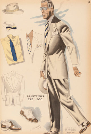 CHOISELAT, Jean. La Mode Masculine, printemps - été 1950.