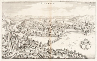 MERIAN, Matthaus (1593-1650). The city of Lucerne in 1642.