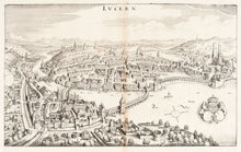 Load image into Gallery viewer, MERIAN, Matthaus (1593-1650). The city of Lucerne in 1642.