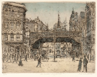 BLAKER, Michael. Old London, Ludgate Hill.