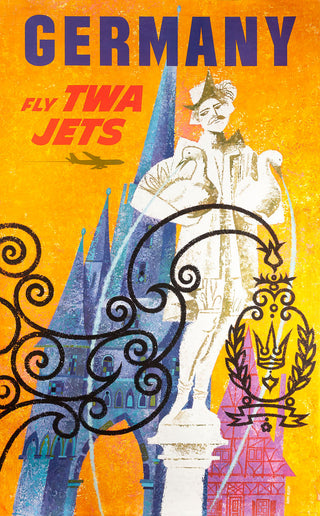 KLEIN, David (1918-2005). Germany Fly TWA Jets.