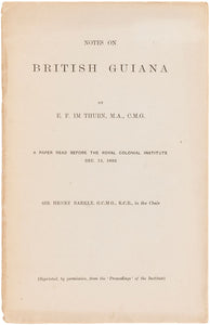 Notes on British Guiana. A paper read before the Royal Colonial …