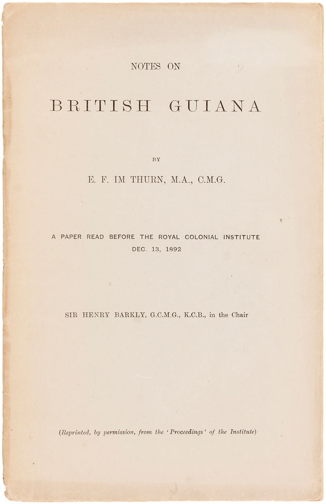 Notes on British Guiana. A paper read before the Royal Colonial …