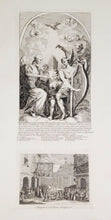 Load image into Gallery viewer, HOGARTH, William (1697-1764). A Choir of Angels Playing in Concert &amp; Masquerades and Operas. Burlington-Gate.