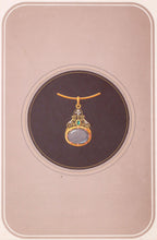 Load image into Gallery viewer, Original gouache design - pendant with oval gem