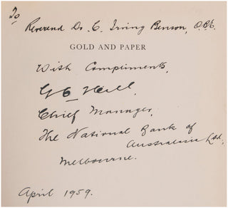 Gold and Paper. A History of the National Bank of Australasia …