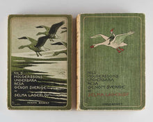 Load image into Gallery viewer, LAGERLÖF, Selma (author). Nils Holgerssons Underbara Resa Genom Sverige. Forsta Bandet [and] Andra Bandet. [The Wonderful Adventures of Nils. First and Second Series].