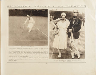 BERGVALL, Erik. De Olympiska Spelen i Antwerpen 1920 … III Allmän Idrott - Lawntennis. Modern Femkamp - Rodd.
