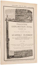 Load image into Gallery viewer, PALESTINE EXPLORATION FUND. Quarterly Statement. In which is incorporated The Bulletin of the British School of Archaeology in Jerusalem.